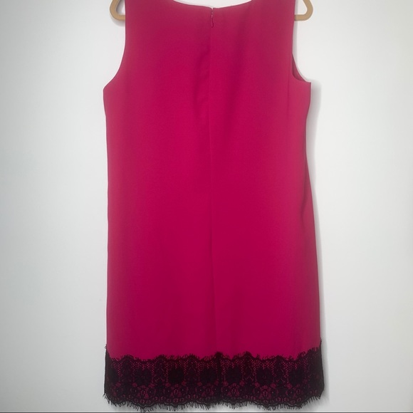 NWT LOFT Sleeveless Magenta Shift Dress Sz 16 - Picture 3 of 11